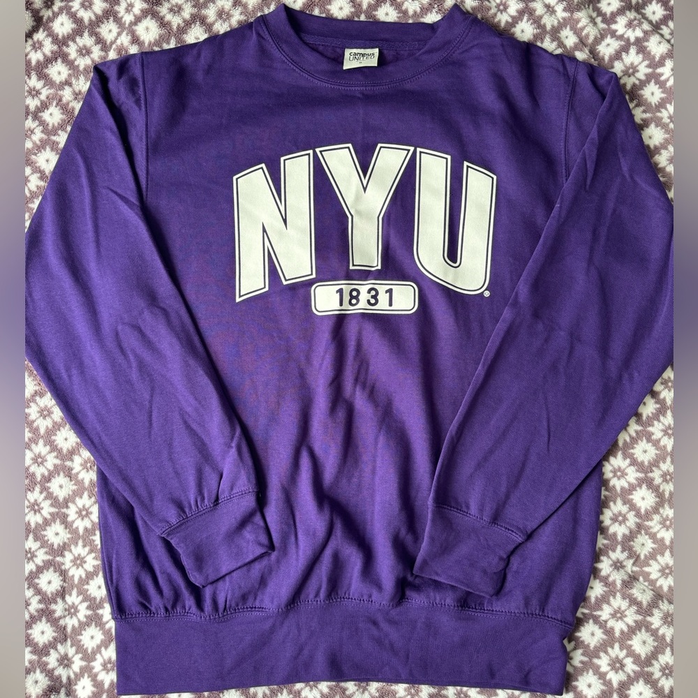 Purple NYU crewneck